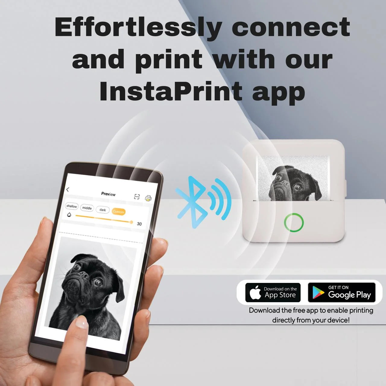 CTP500 Wireless Mini Portable Inkless Thermal Printer & Label Maker + Paper, Android & Ios (White)