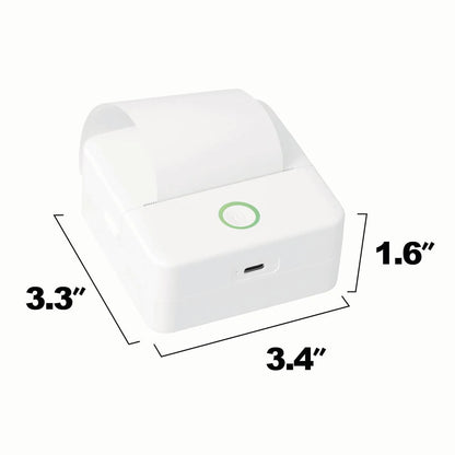 CTP500 Wireless Mini Portable Inkless Thermal Printer & Label Maker + Paper, Android & Ios (White)